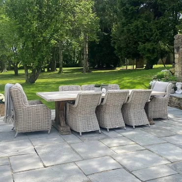 Valencia 8 Chair Luxury Dining Set