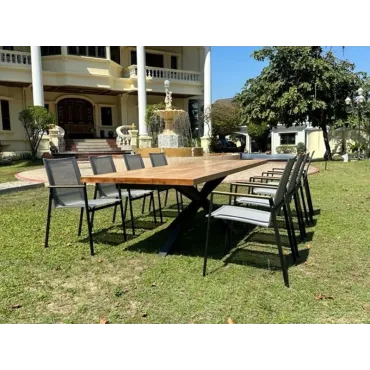 Aluminium Outdoor Dining Timor Marbella 8 Chair Dining Set | FSC® Certified