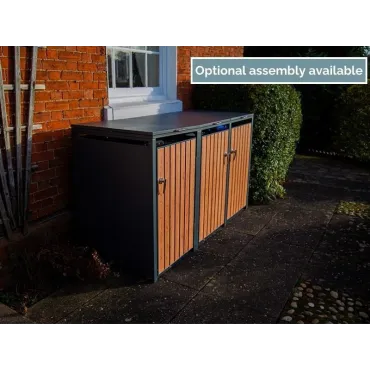 Galvanized Steel Wheelie Bin Cover | Triple