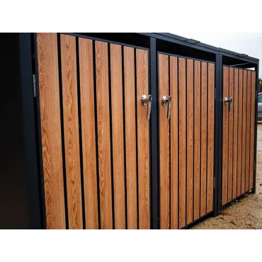 Storage Boxes Galvanized Steel Wheelie Bin Cover | Triple