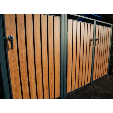 Galvanized Steel Wheelie Bin Cover | Triple