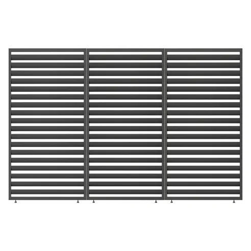Solis 3M Pergola Pack of 3 Fixed Positioned Side Louvres  - 4
