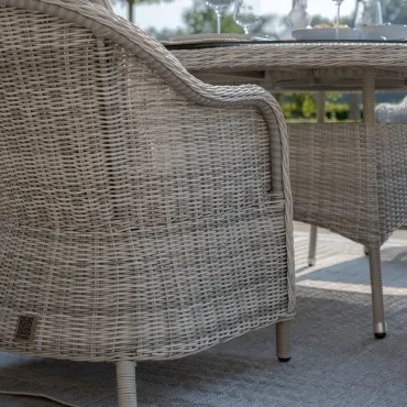 Oxford 6 Seat Oval Dining Chairs & Lazy Susan