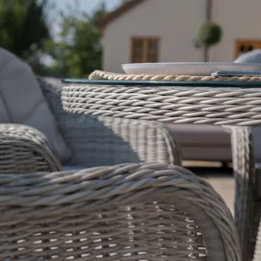 Oxford 8 Seat Oval Dining Chairs & Lazy Susan