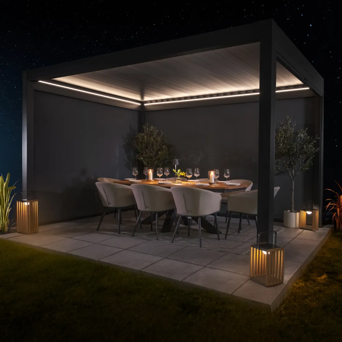 Solis Motorised Retractable Pergola  - 12