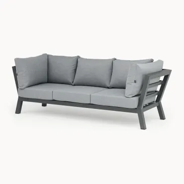 Emerson L-Shaped Corner Aluminium Lounge Dining Set with Bench - Right Handed Adjustable Rising Table  - 4