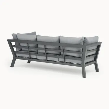 Emerson Corner Aluminium Dining Set - Bench & Adjustable Rising Table
