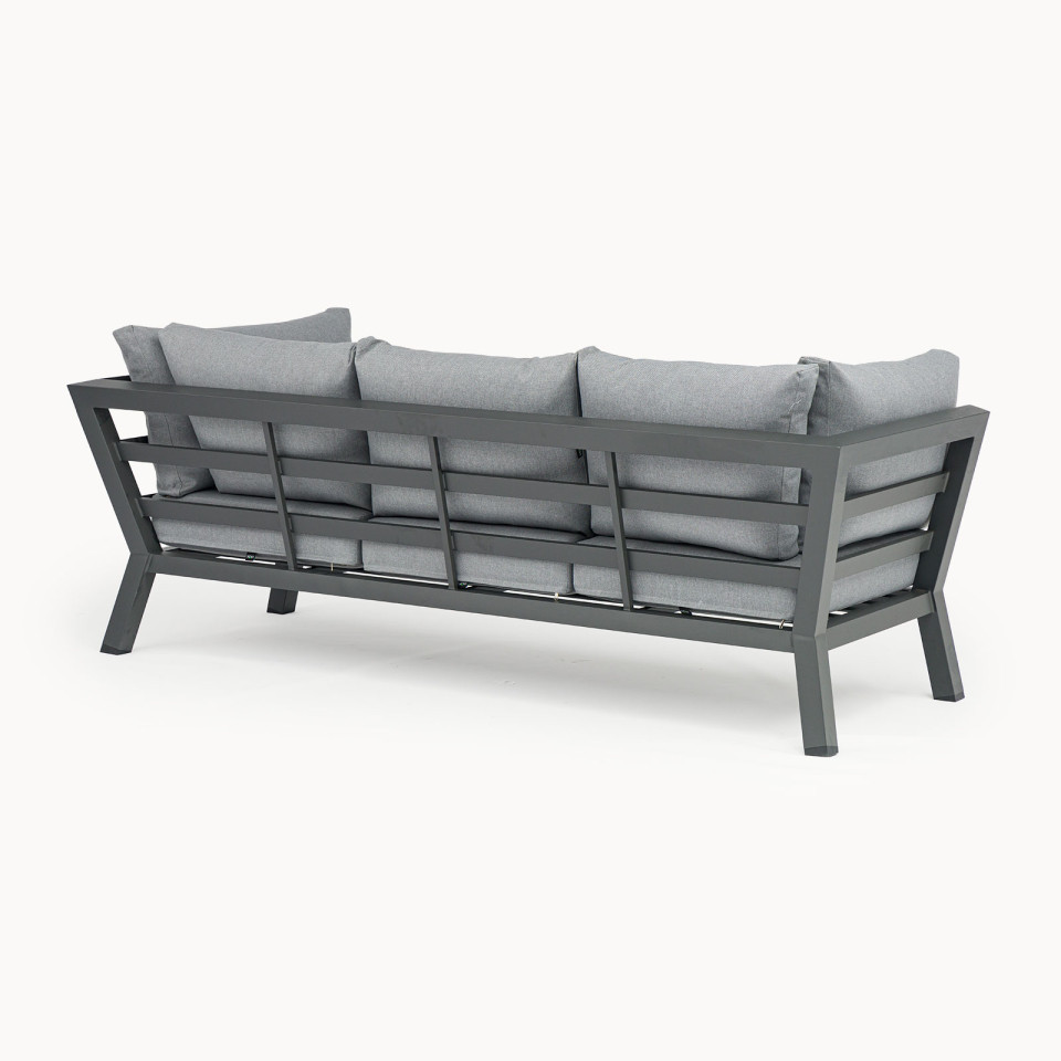 Emerson Corner Aluminium Dining Set - Bench & Adjustable Rising Table
