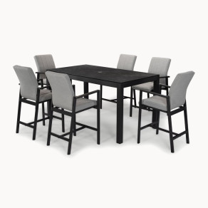 Ralph 6 Seat All Weather Fabric Aluminium High Dining Seat  - 9