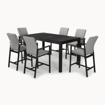 Ralph 6 Seat Fabric Aluminium High Dining