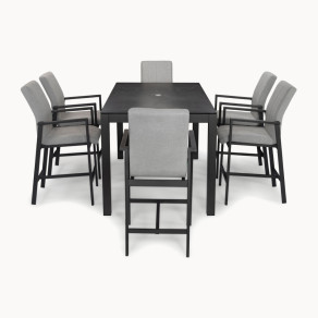Ralph 6 Seat All Weather Fabric Aluminium High Dining Seat  - 1