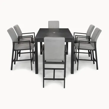 Ralph 6 Seat Fabric Aluminium High Dining