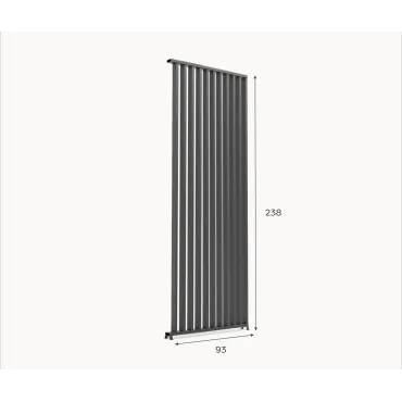 Titan Aluminium Vertical Louvre Side Panel Single Panel  - 5