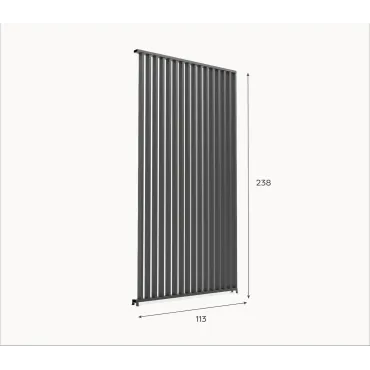 Titan Aluminium Vertical Louvre Side Panel Single Panel
