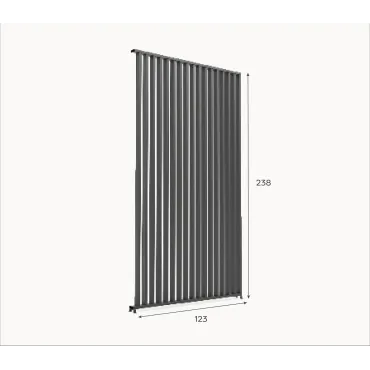 Titan Aluminium Vertical Louvre Side Panel Single Panel  - 7