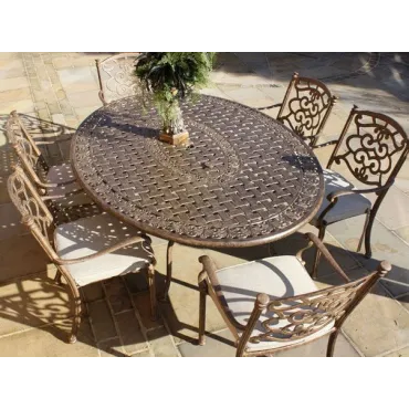 Casino 6 Seater Oval Table and Chairs Set