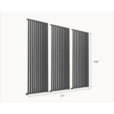 Titan Aluminium Vertical Louvre side panels set  - 4