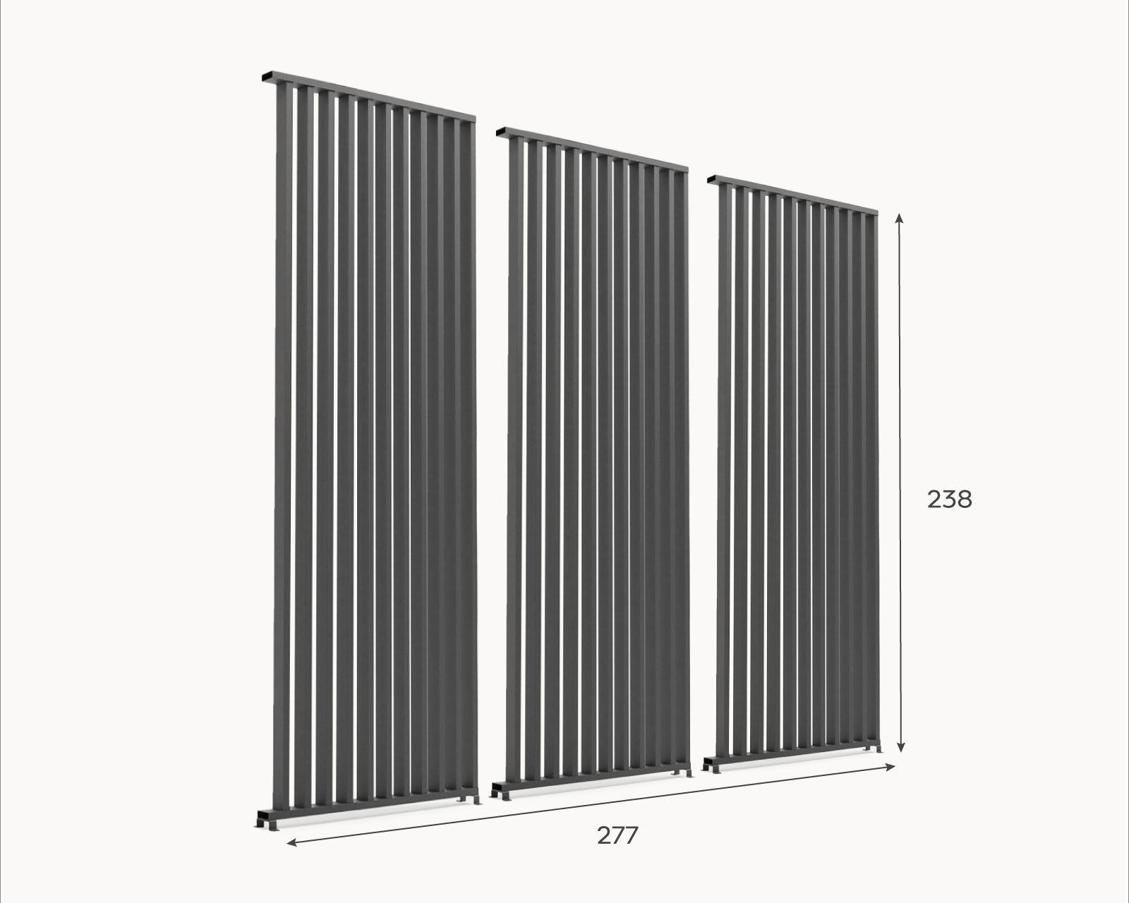 Titan Aluminium Vertical Louvre side panels set
