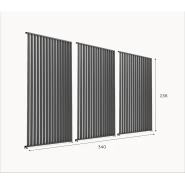 Titan Aluminium Vertical Louvre side panels set  - 5