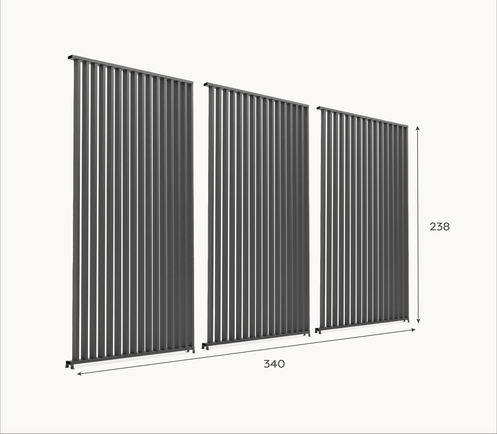 Titan Aluminium Vertical Louvre side panels set