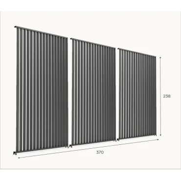 Titan Aluminium Vertical Louvre side panels set  - 6