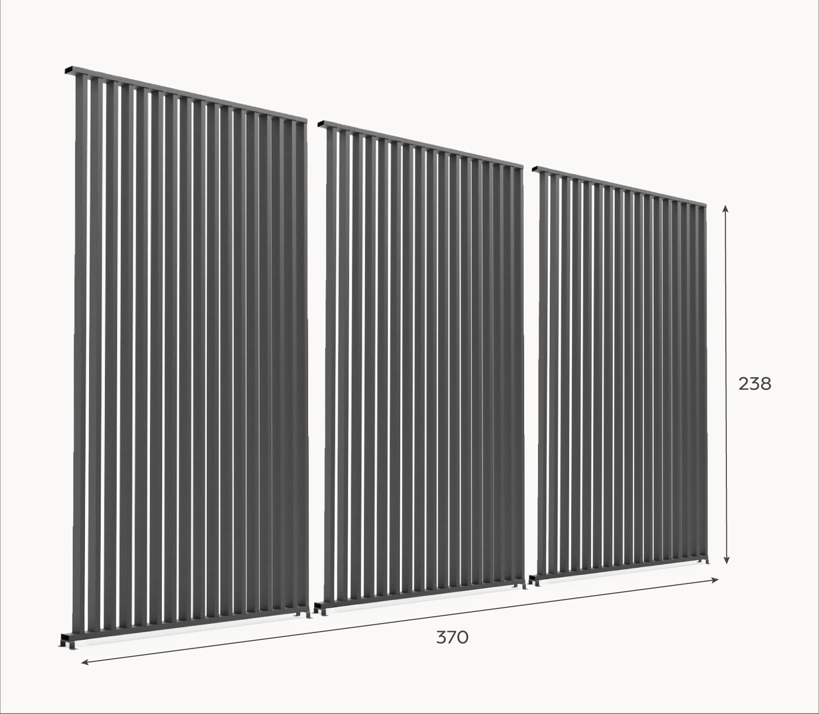 Titan Aluminium Vertical Louvre side panels set