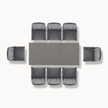 Darcey 8 Seat Rope Aluminium Dining Set
