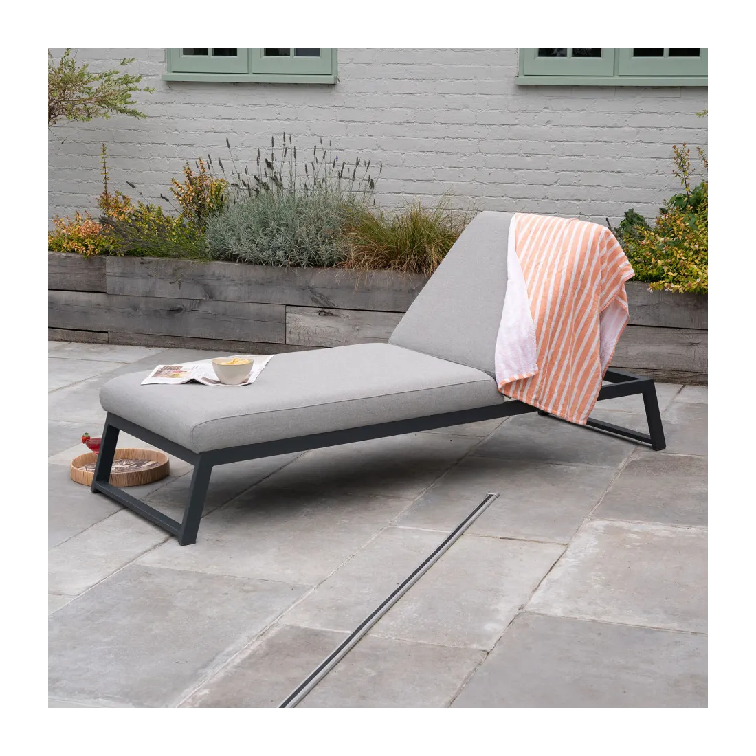 Dani All Weather Fabric Aluminium Sun Lounger - 11 Dani All Weather Fabric Aluminium Sun Lounger - 11