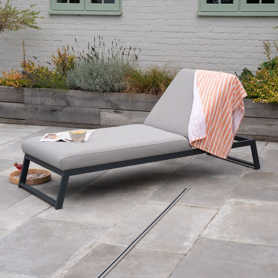 Dani Fabric Aluminium Sun Lounger