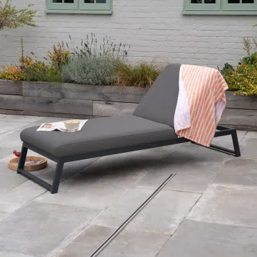Dani Fabric Aluminium Sun Lounger