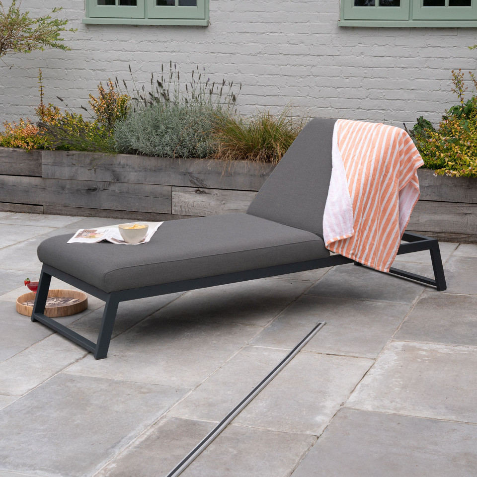Dani Fabric Aluminium Sun Lounger