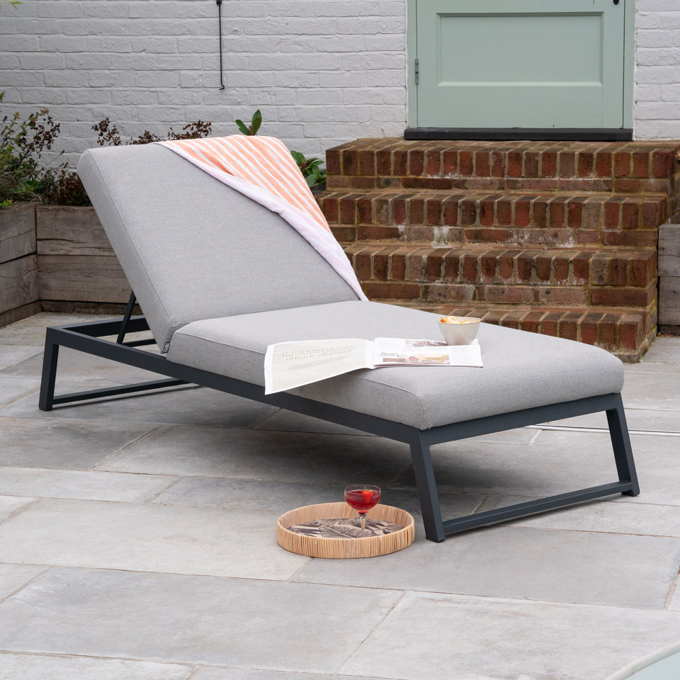 Dani Fabric Aluminium Sun Lounger