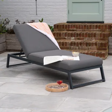 Dani Fabric Aluminium Sun Lounger