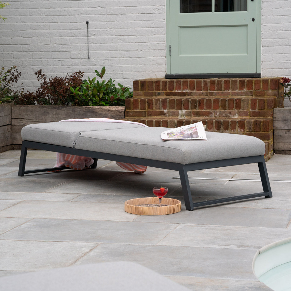 Dani Fabric Aluminium Sun Lounger