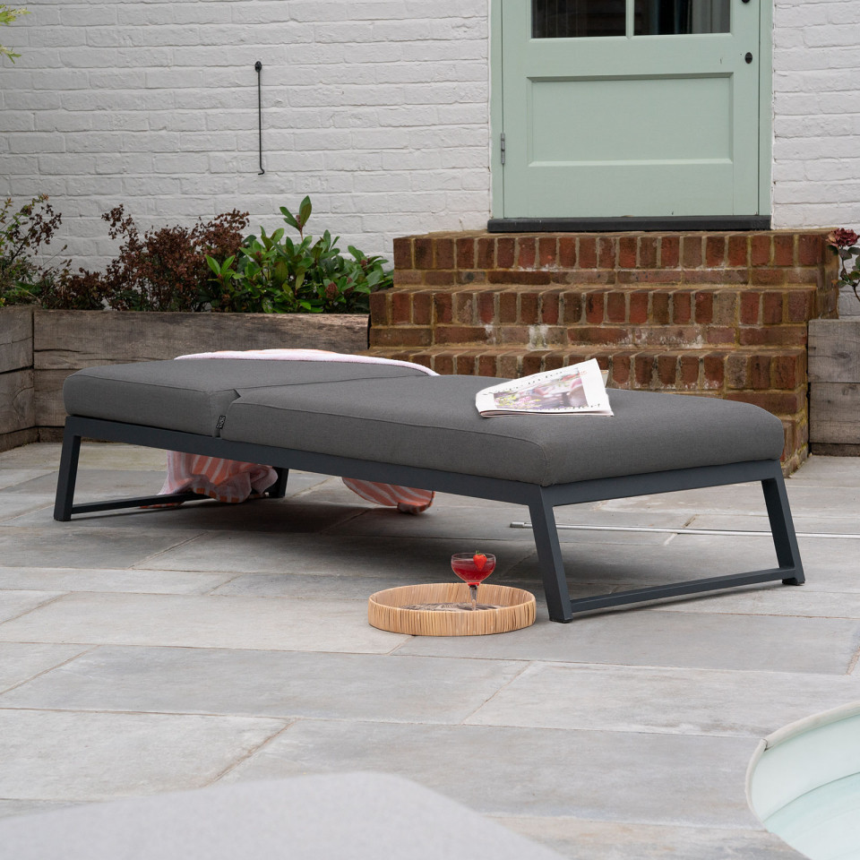 Dani Fabric Aluminium Sun Lounger