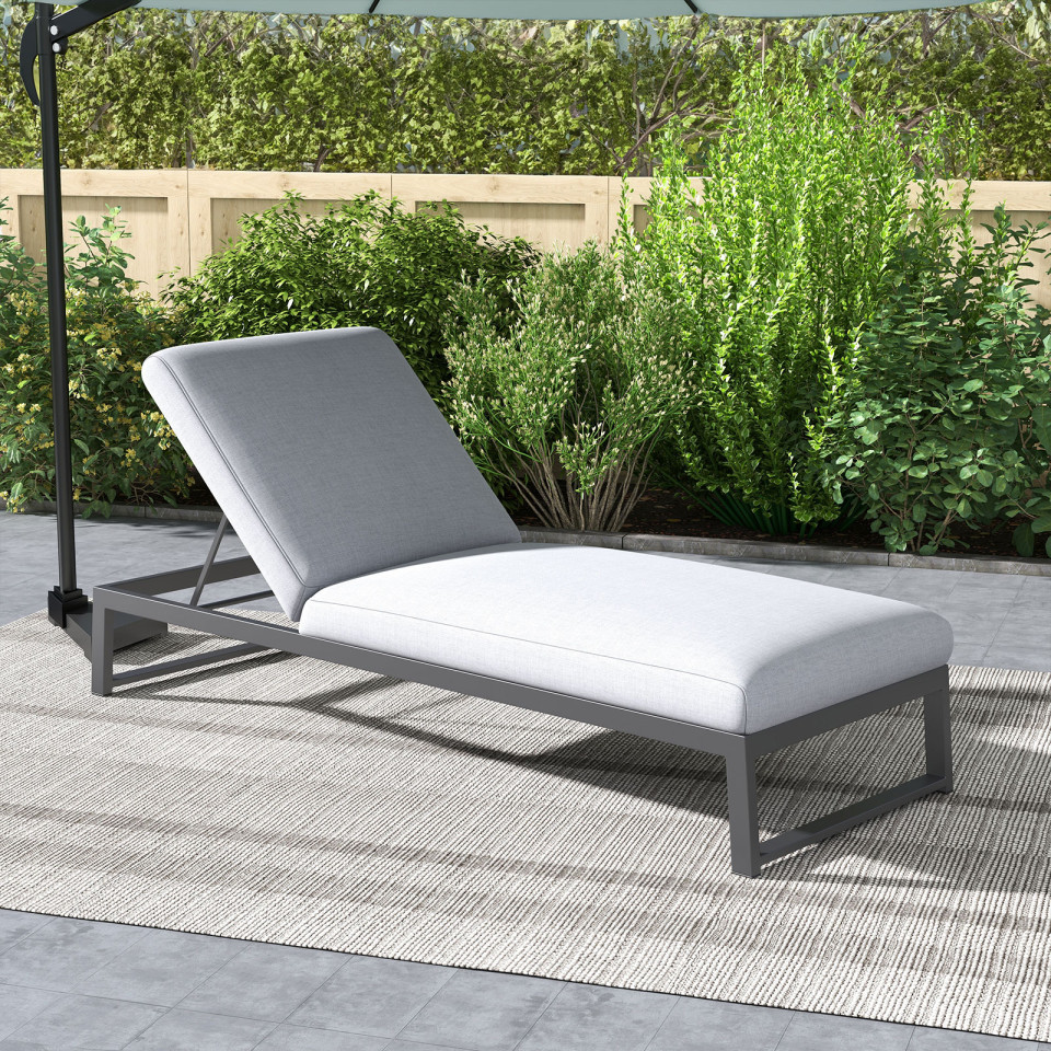 Dani Fabric Aluminium Sun Lounger