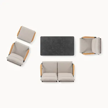 Parker 2 Seater Aluminium Rope Reclining