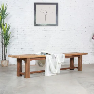 Linga Reclaimed Teak Backless Bench