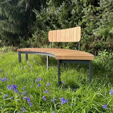 Mandalay Curved Backless Bench | FSC® Certified  - 1