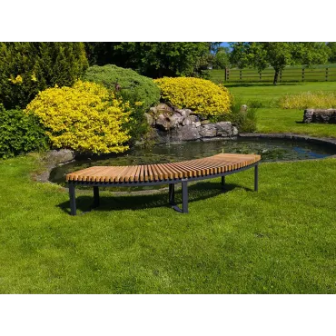Mandalay Curved Backless Bench | FSC® Certified  - 9