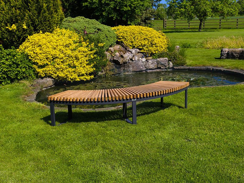 Mandalay Curved Backless Bench