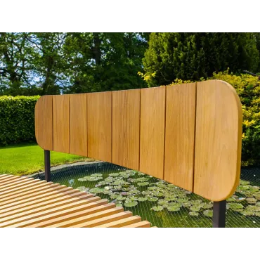 Mandalay Curved Backless Bench | FSC® Certified  - 16