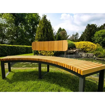 Mandalay Curved Backless Bench