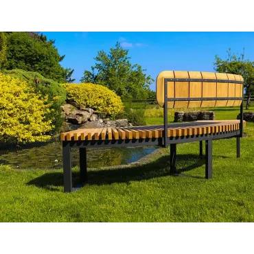 Mandalay Curved Backless Bench