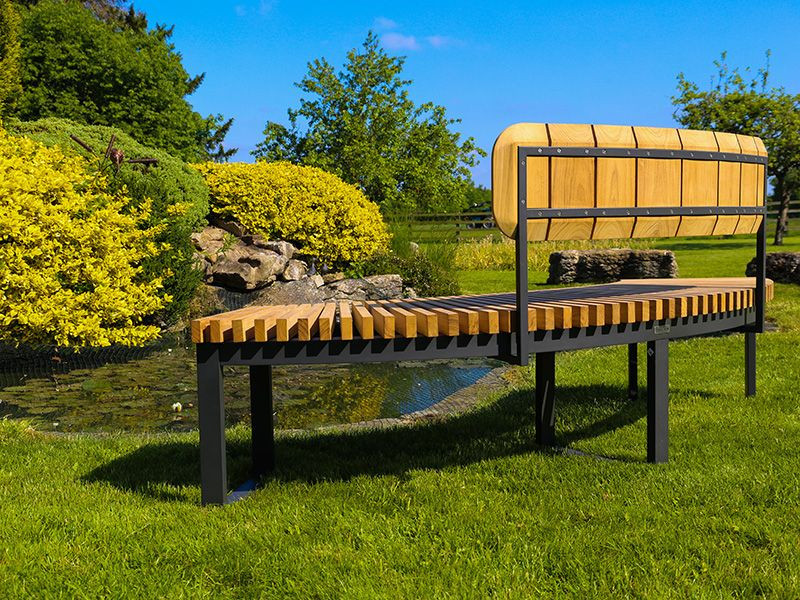 Mandalay Curved Backless Bench