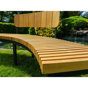 Mandalay Curved Backless Bench