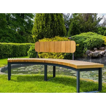 Mandalay Curved Backless Bench | FSC® Certified  - 28
