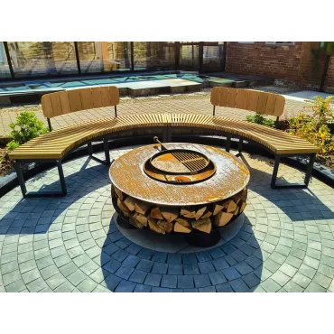 Mandalay Curved Backless Bench | FSC® Certified  - 29