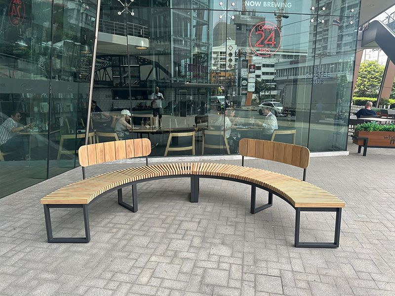 Mandalay Curved Backless Bench