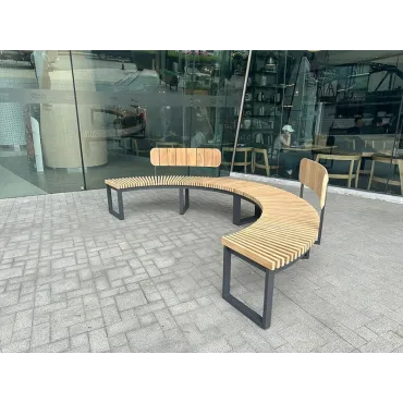 Mandalay Curved Backless Bench | FSC® Certified  - 34